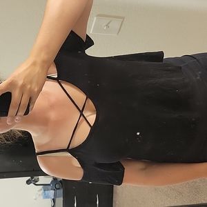 Large Black Bozzolo Top